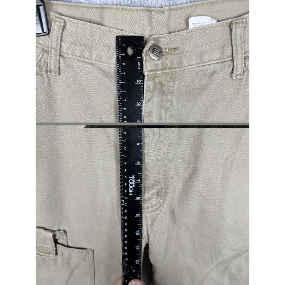 Vintage 90s Levis L2 Pants Mens 34x32 Beige Cargo Baggy Skater Workwear Cotton‎